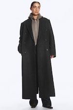 Dark Grey - Recycled Wool Blend Coat - 0
