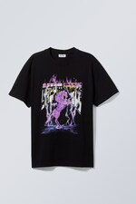 Black w artwork - Oversized Graphic Printed T-shirt - 0
