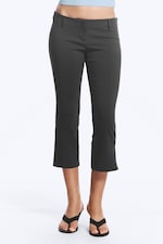 Schwarz - Caprihose mit niedrigem Bund - 1