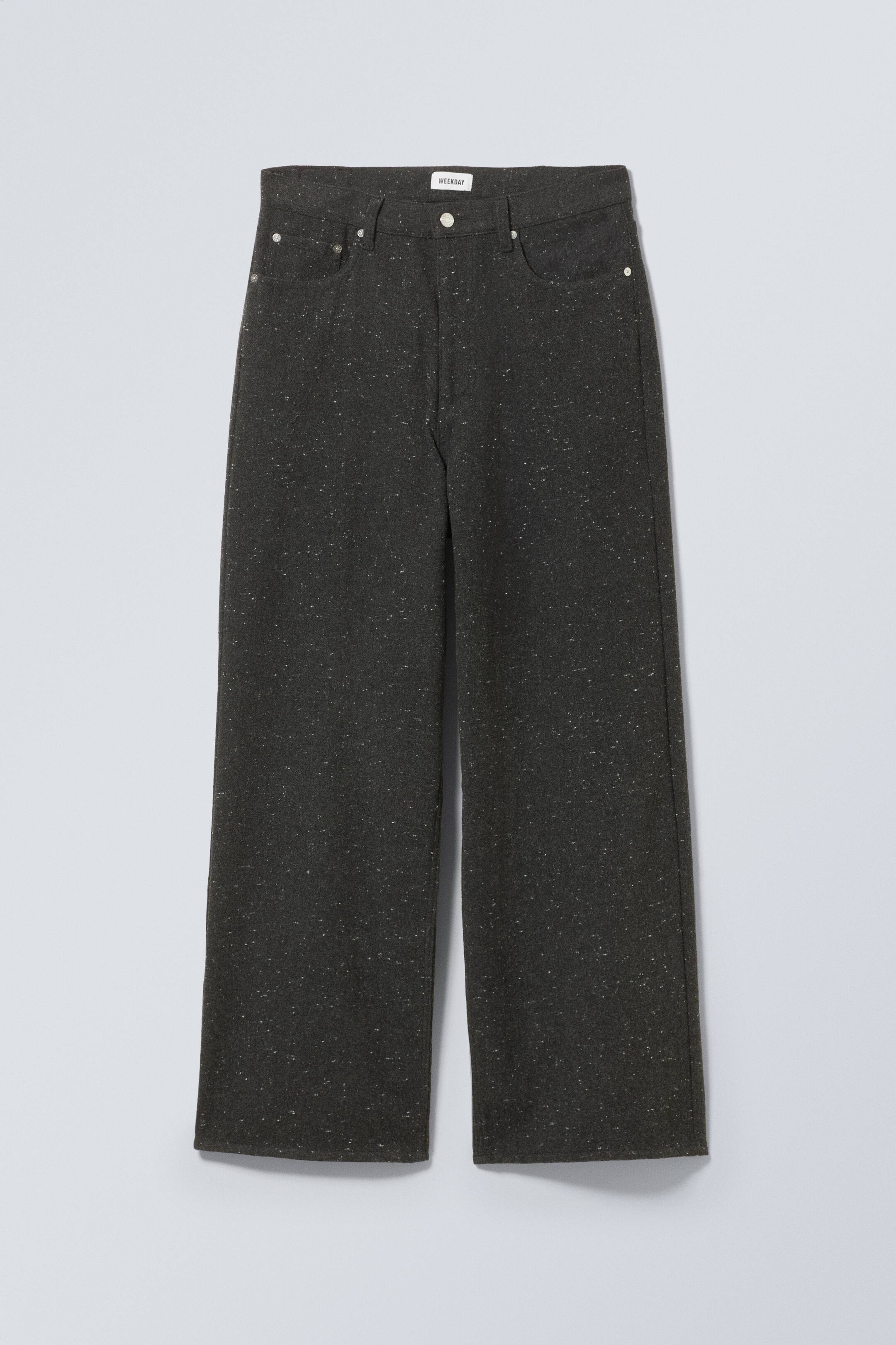 View larger image: Astro Loose Baggy Neps Suit Trousers - Dark Grey - Men | H&M GB 1