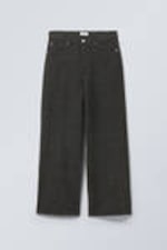 Dark Grey - Astro Loose Baggy Neps Suit Trousers - 0