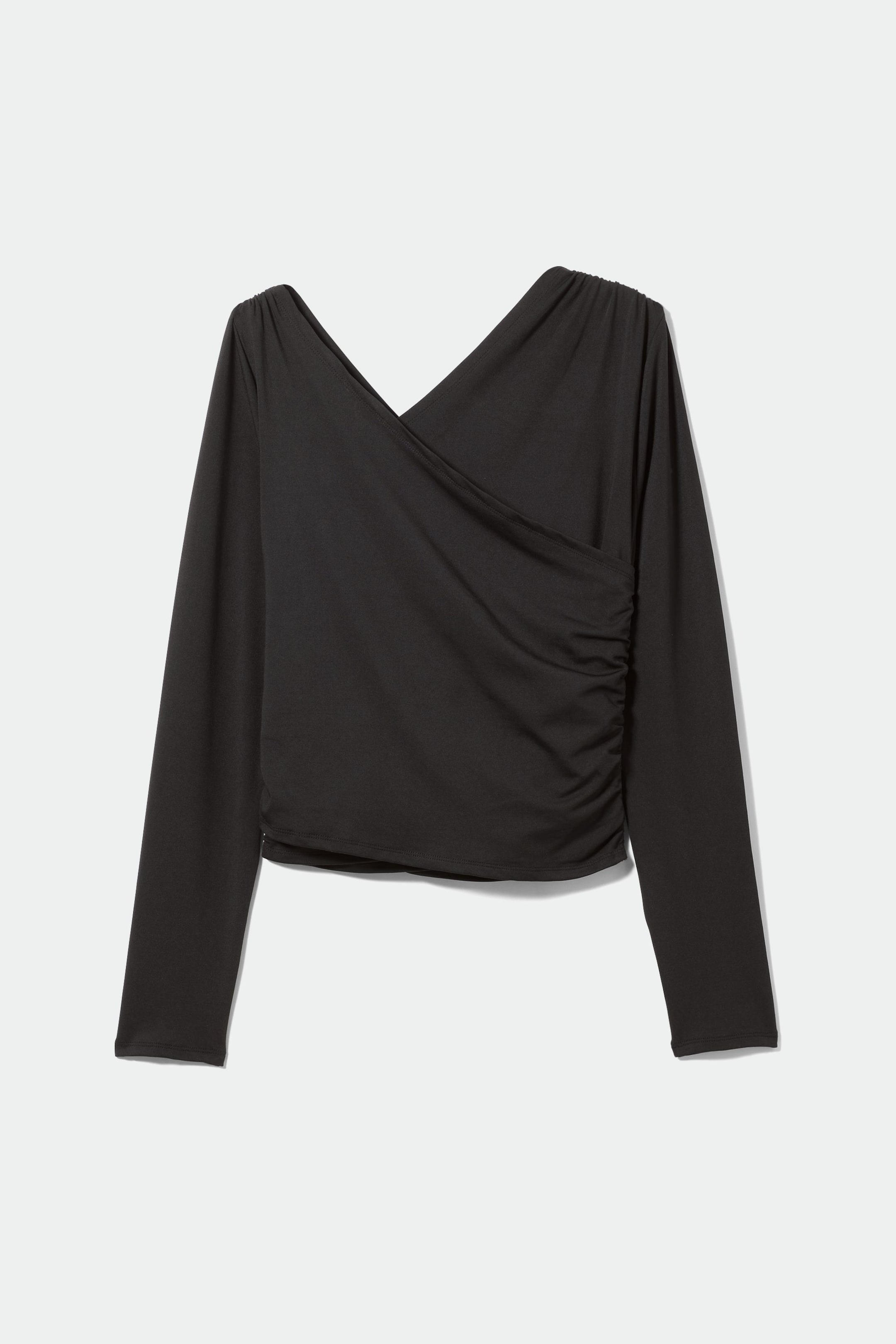 Schwarz - Langarm-Wickelshirt Indy - 0