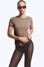 Dimmig Mullvad - T-shirt i viskos med normal passform - 0