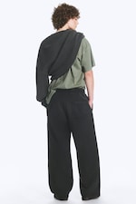 Used Black - Weite Sweatpants aus schwerem Baumwoll-Frottee - 3
