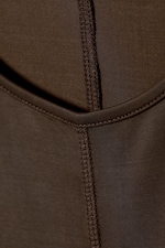 Dark Brown - Sleeveless Tank Maxi Dress - 1