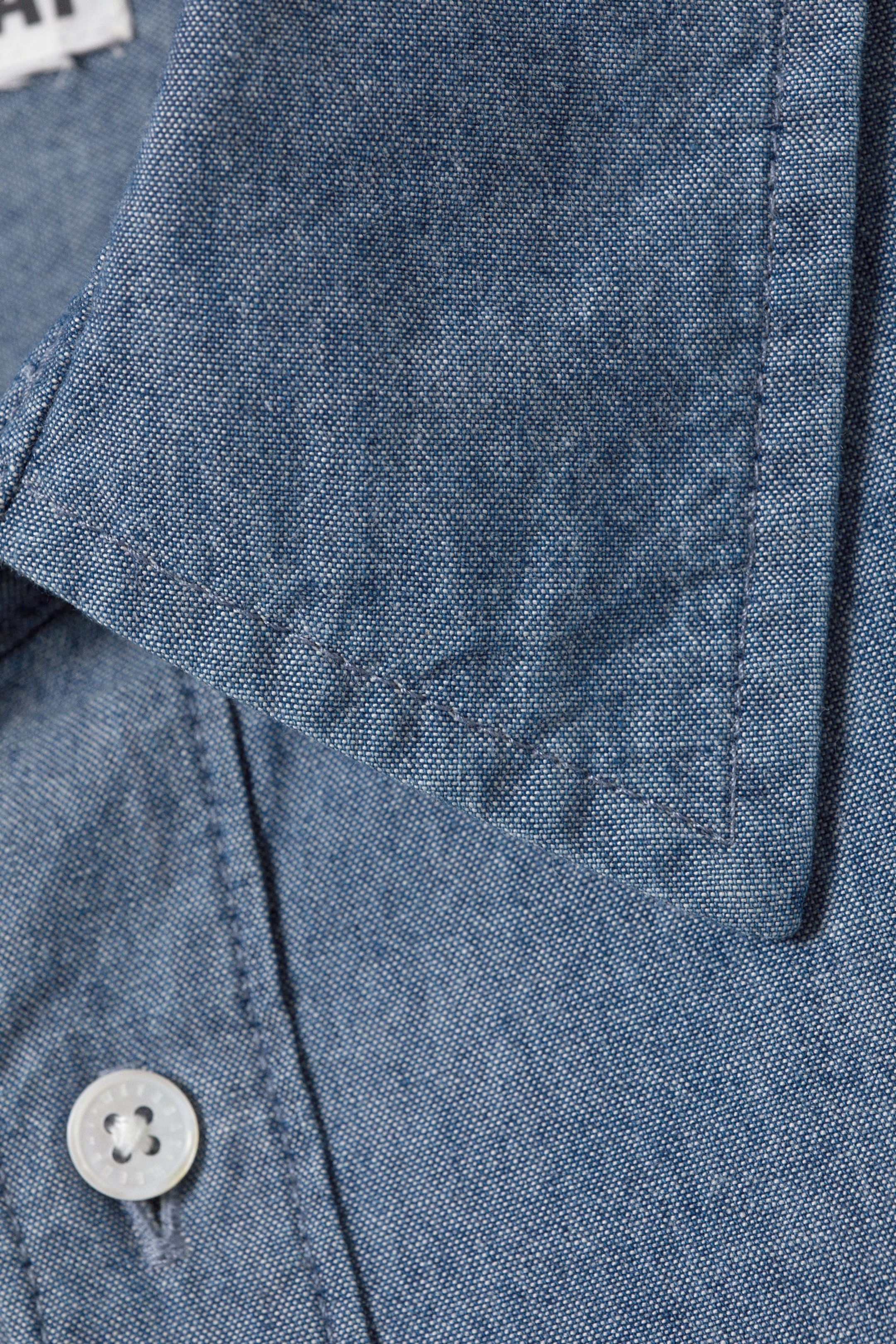 Blue - Oversized Long-Sleeved Denim Shirt - 5