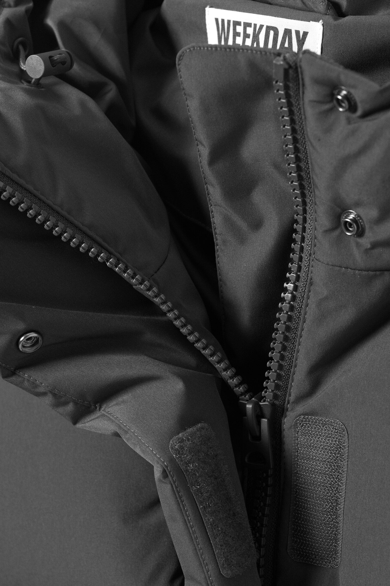 Waisted Puffer Jacket - Dark Grey - 7
