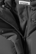 Dark Grey - Waisted Puffer Jacket - 6