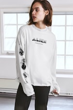Off-white - Alien Loose-Fit Long-Sleeved T-shirt - 0