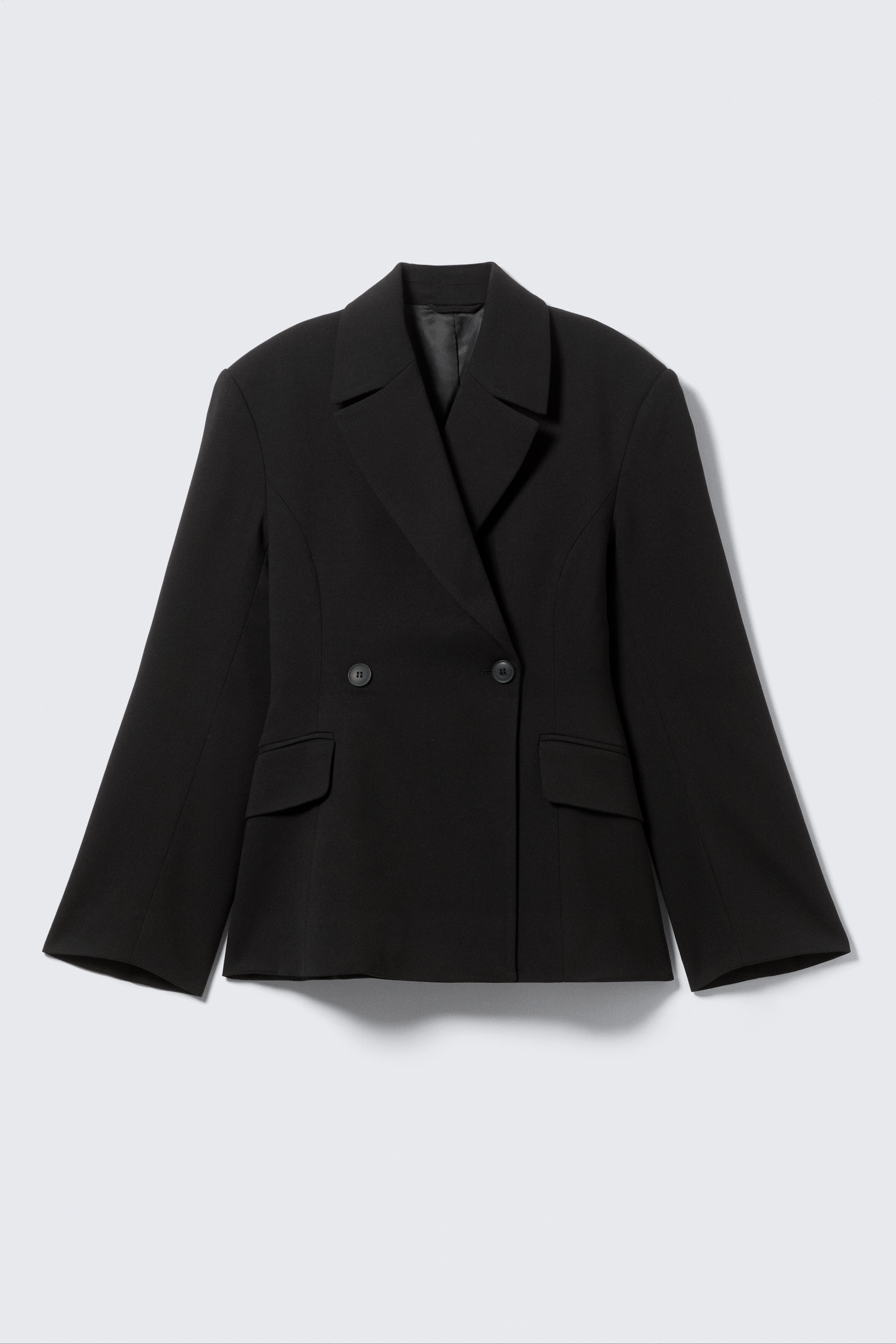 Ingrandisci l'immagine: Fitted Double-Breasted Blazer - Black - DONNA | H&M CH 6