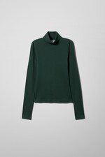 Green - Gerippter Rollkragenpullover Verena - 0
