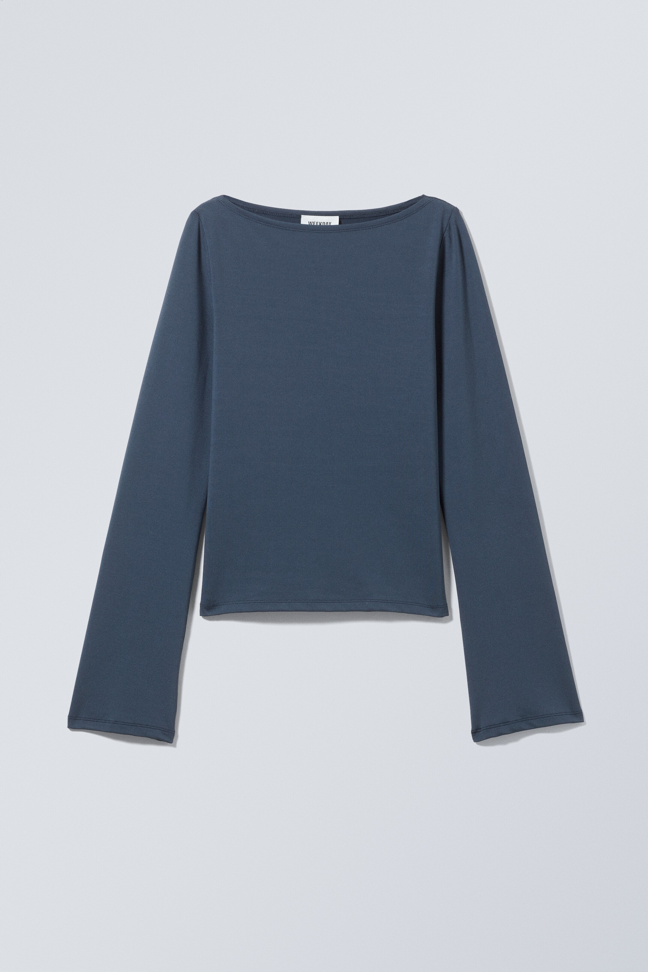 Ver imagen más grande: Top con cuello barco y manga larga Annie - Azul oscuro - MUJER | H&M ES 1