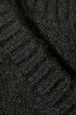 Black - Oversized V-Neck Wool Blend Sweater - 1