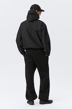 Black - Relaxed Fit Hooded Jacket - 3