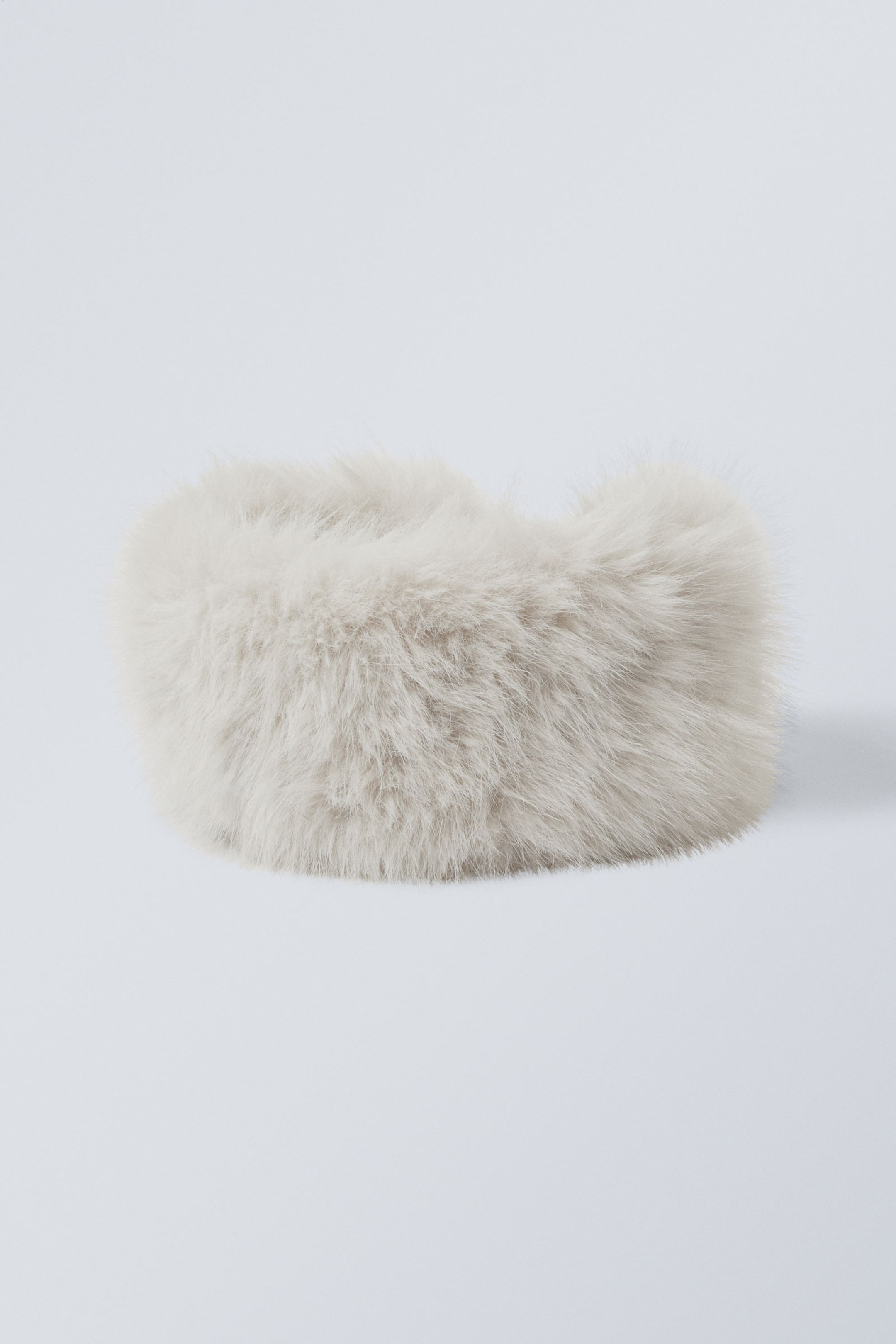 Dusty White - Faux Fur Headband - 0