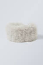 Dusty White - Faux Fur Headband - 0