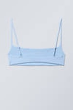 Light Blue - Scoop Neck Bikini Top - 1