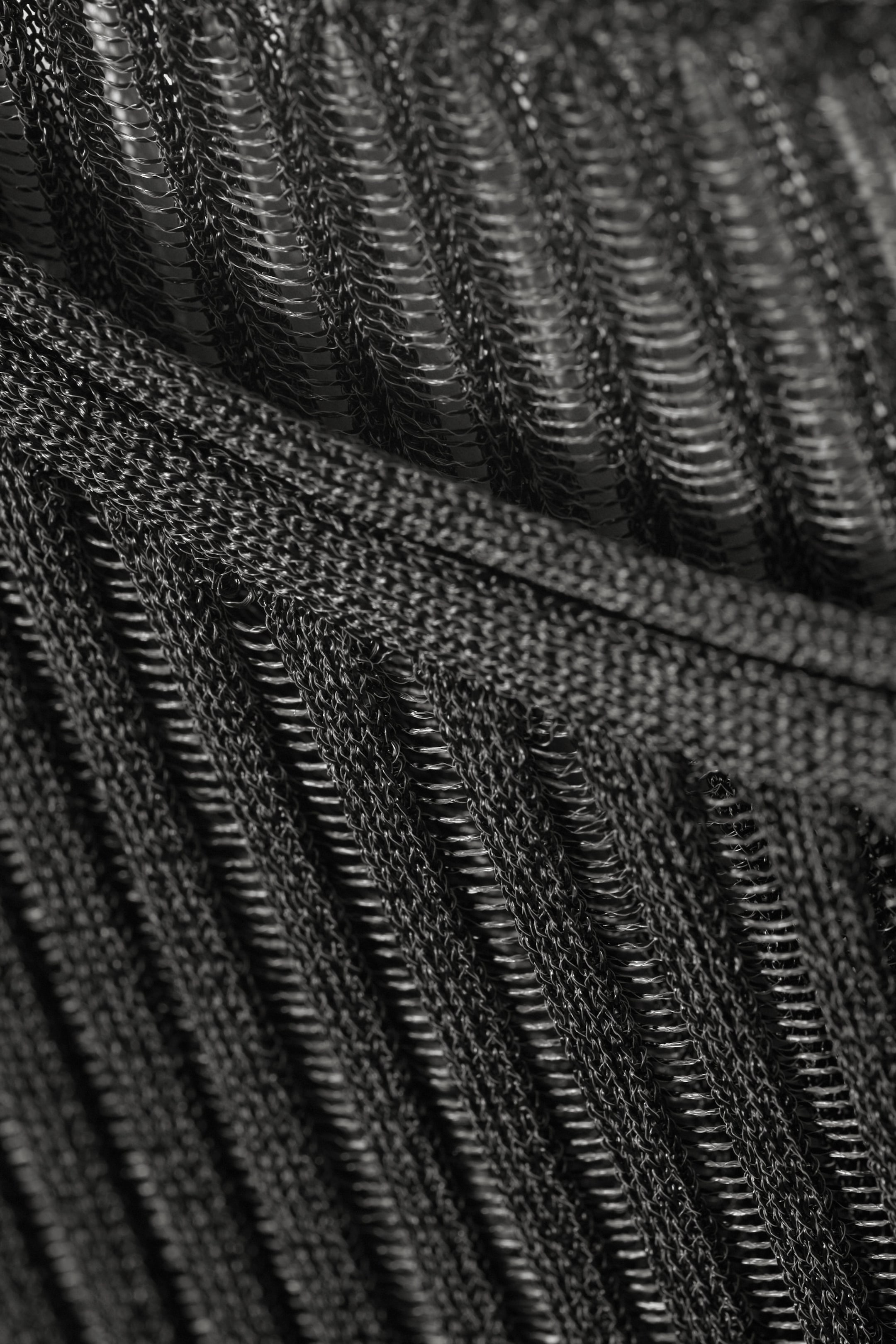 Dunkelgrau - Durchscheinendes Rippstrick-Minikleid Eleana - 1