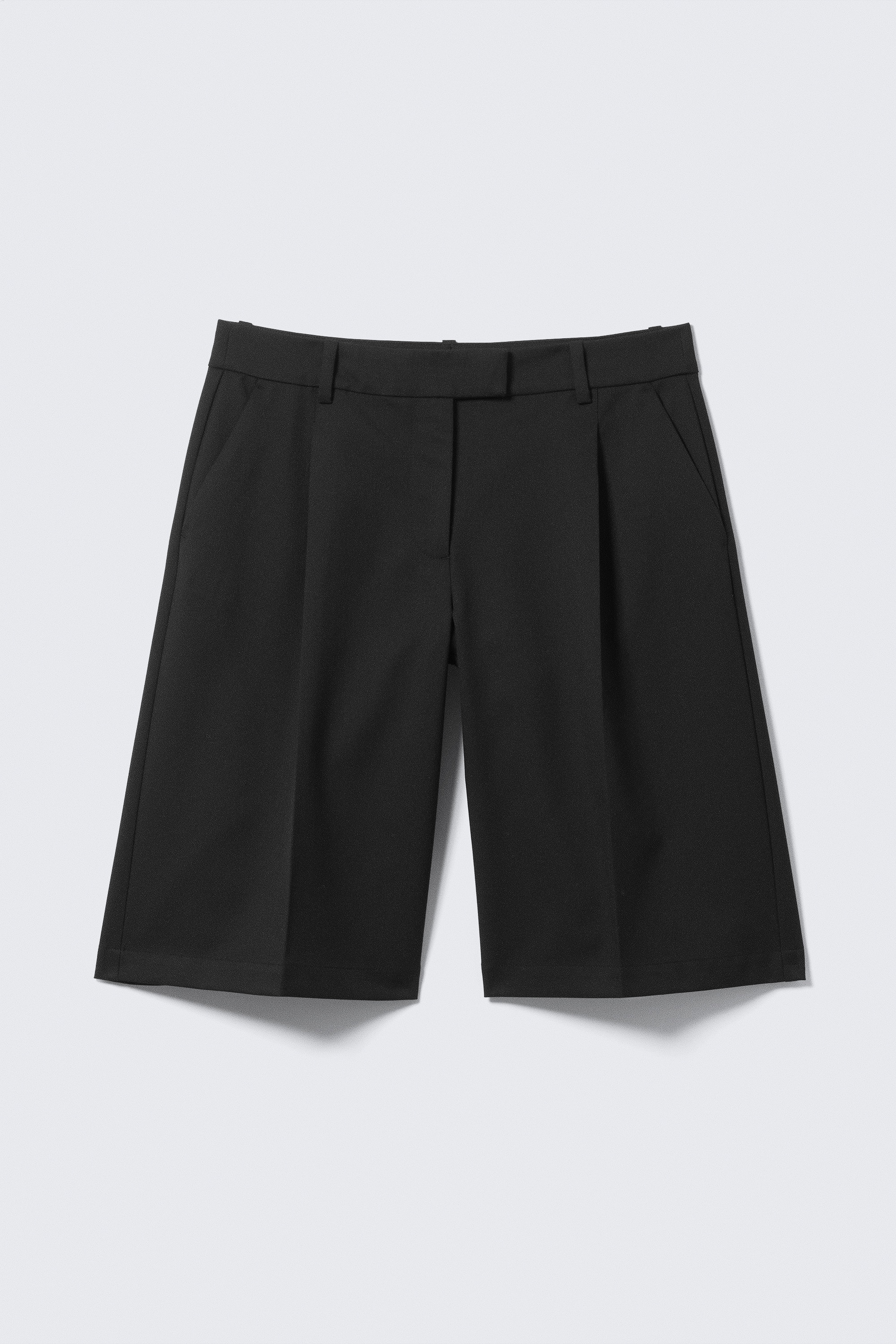 Knee-length Suiting Shorts - Noir/Carreaux Dark Brown