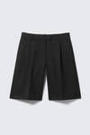 knee-length suiting shorts - Black | Monki WW