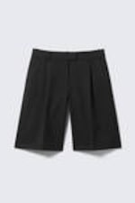 Black - Knee-length Suiting Shorts - 3