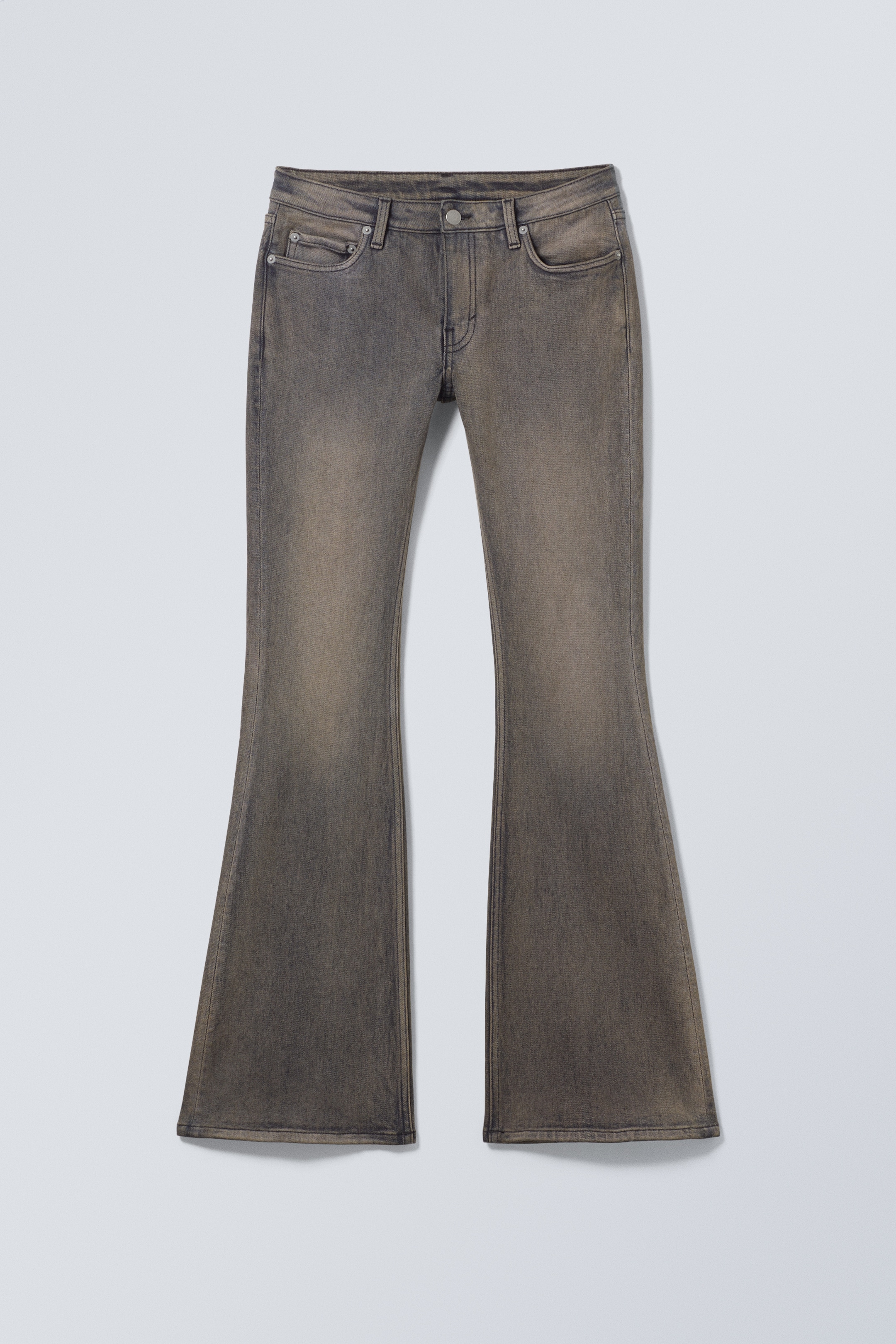 Größeres Bild anzeigen: Flame Low Waist Slim Flared Leg Jeans - Blue Clay - Grau - Ladies | H&M AT 1