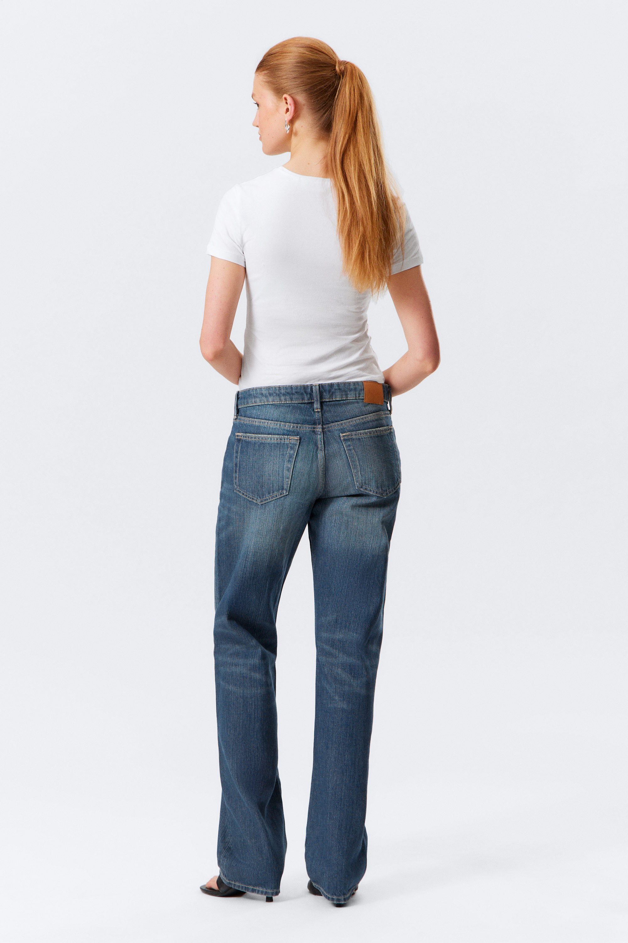 Mine Blue - Mittelblau - Arrow Low Waist Regular Straight Leg Jeans - 3