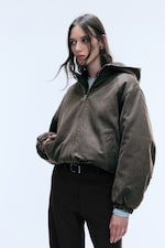 Dunkles Khakigrün - Pile Lined Hooded Jacket - 2