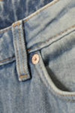 Stained Blue - Ample Low Rise Loose Wide Leg Jeans - 1
