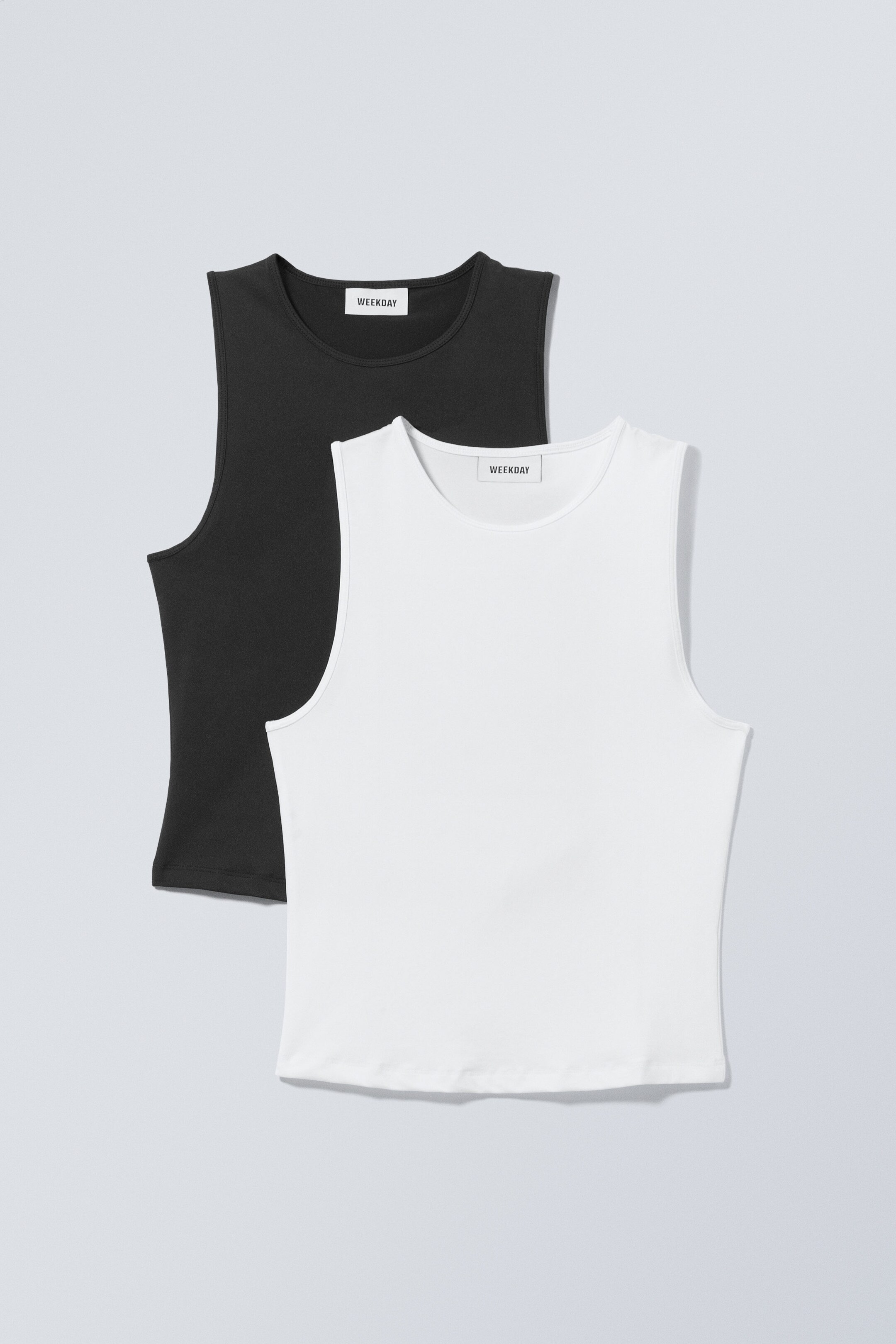 Black White - 2-pack Fine Tank Top - 0