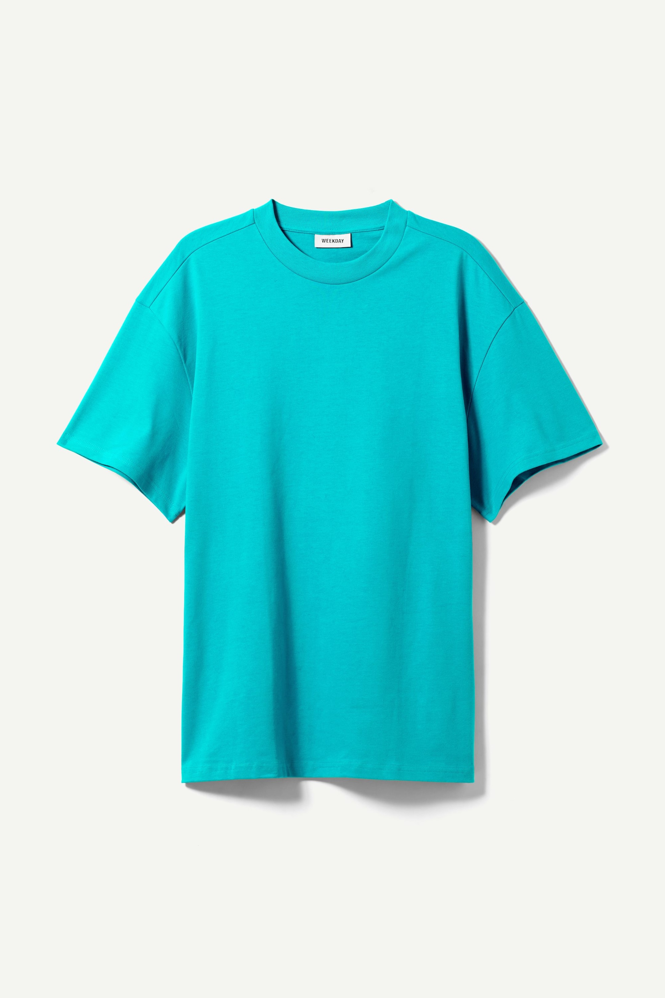 Turquoise - Flott tykk t-skjorte - 0