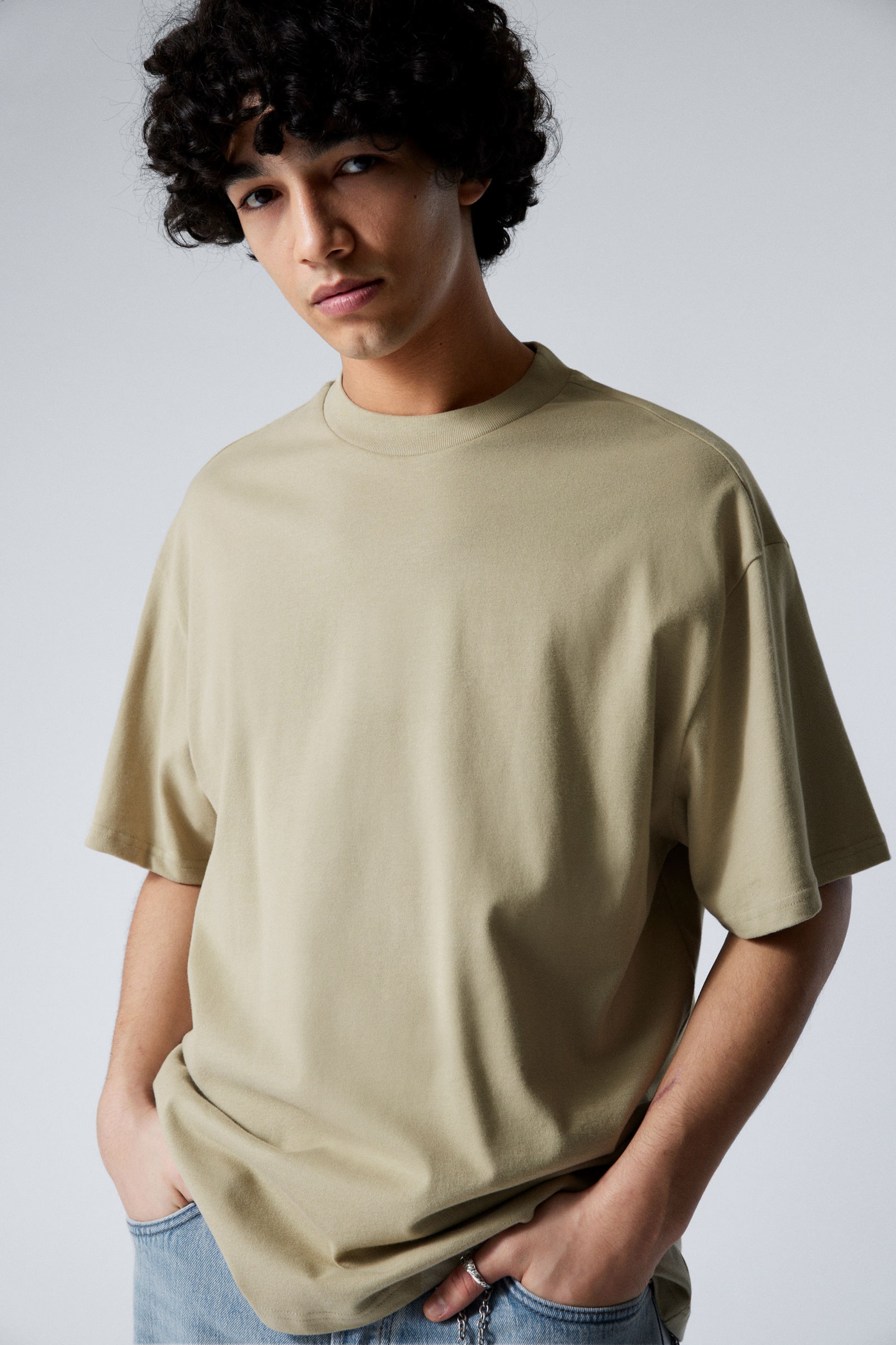 Licht pistachegroen - Groot T-shirt van zware kwaliteit - 2