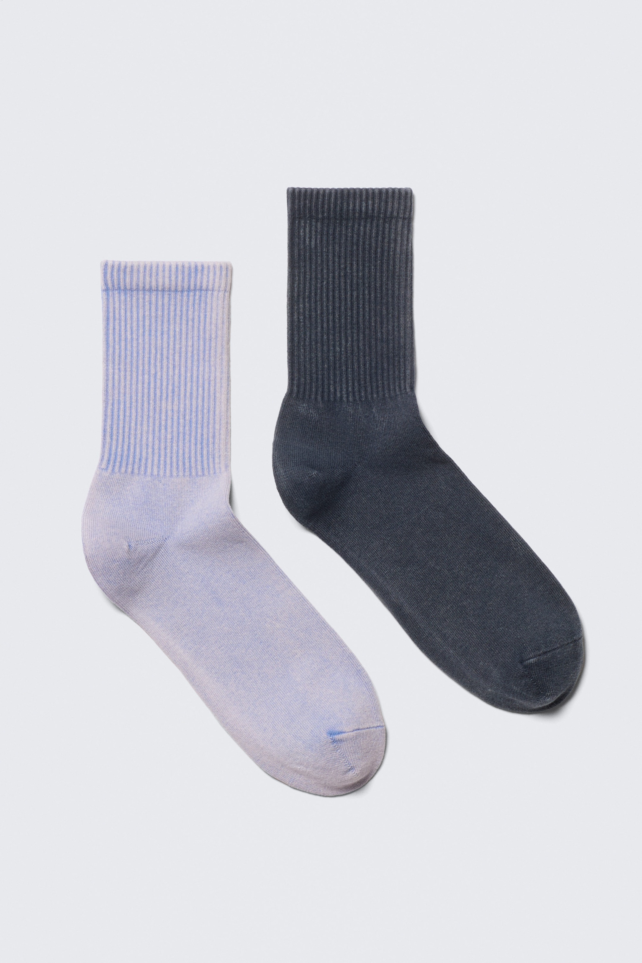 Light & Dark Blue - 2-pack Washed Sport Socks