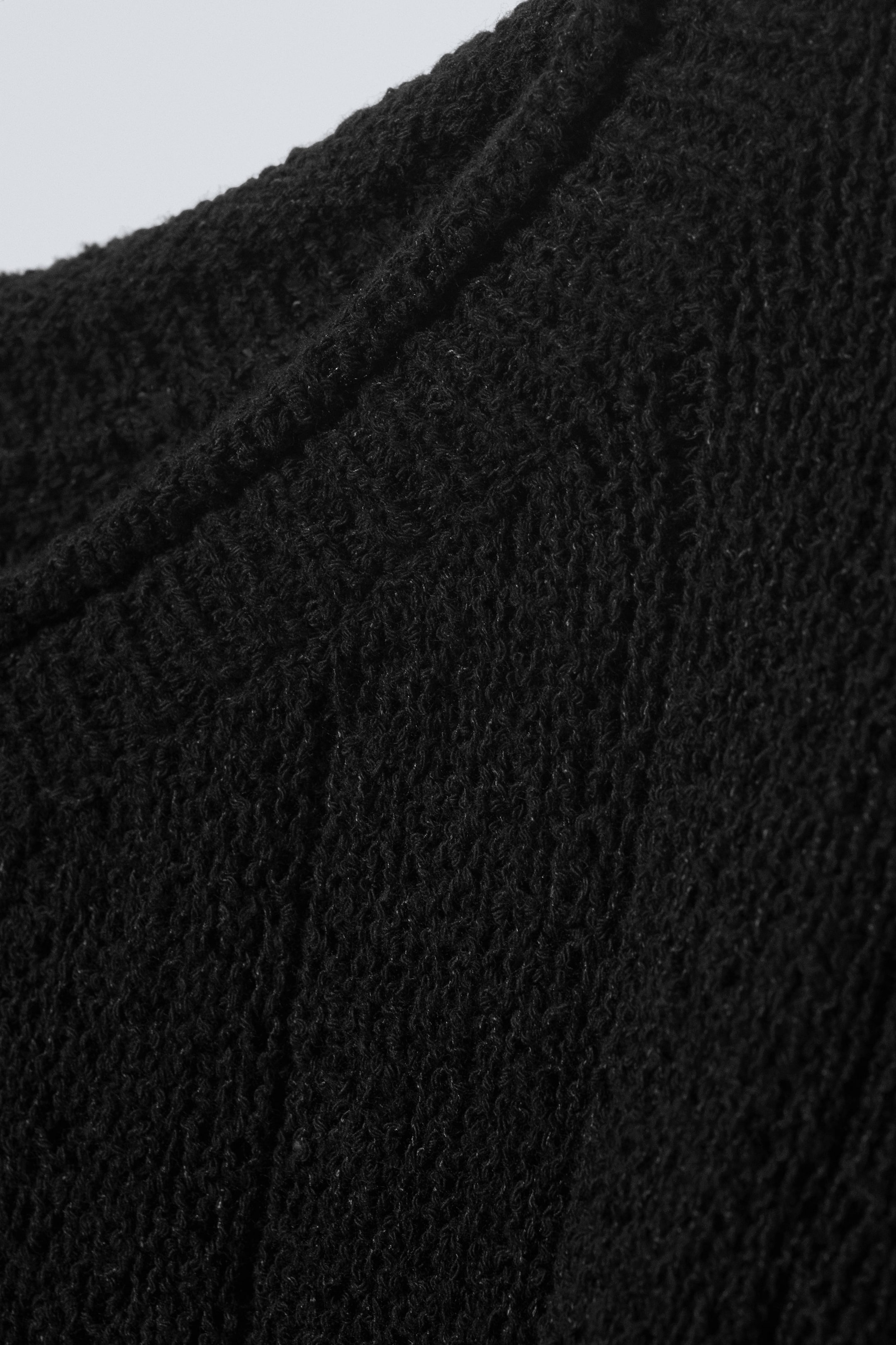 Black - Anessa Sheer Knit Sweater - 1
