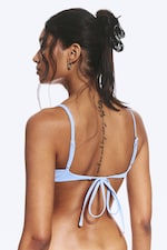 Bleu clair - Haut de bikini lanières - 2