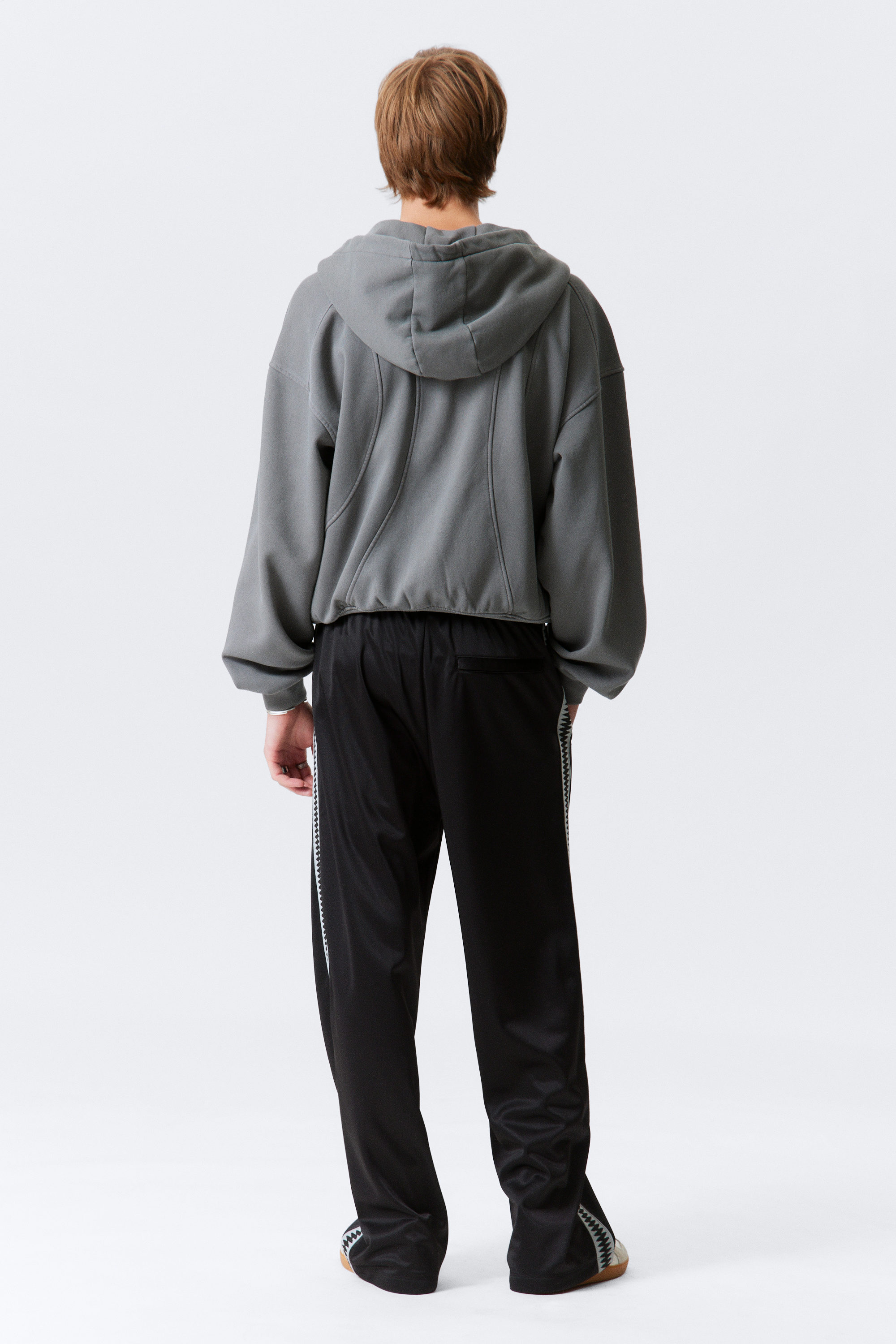 Black - Relaxed Contrast Stripe Trackpants - 3
