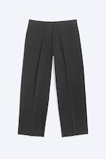Black Melange - Pleated Relaxed Suiting Trousers - 0