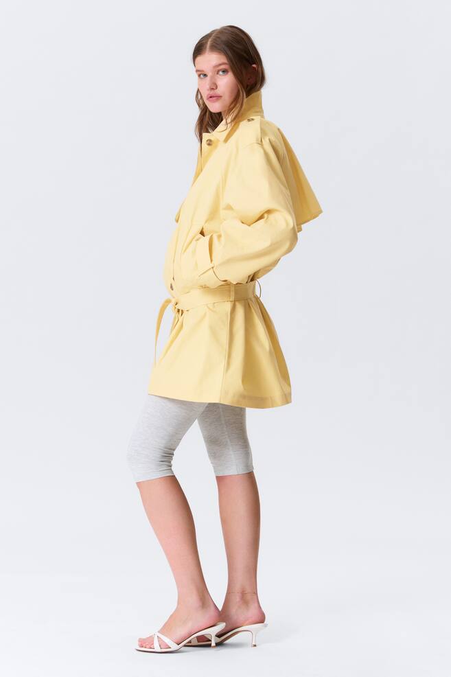 ROSABEL LOOSE SINGLE-BREASTED TRENCH COAT - Light Yellow - 5