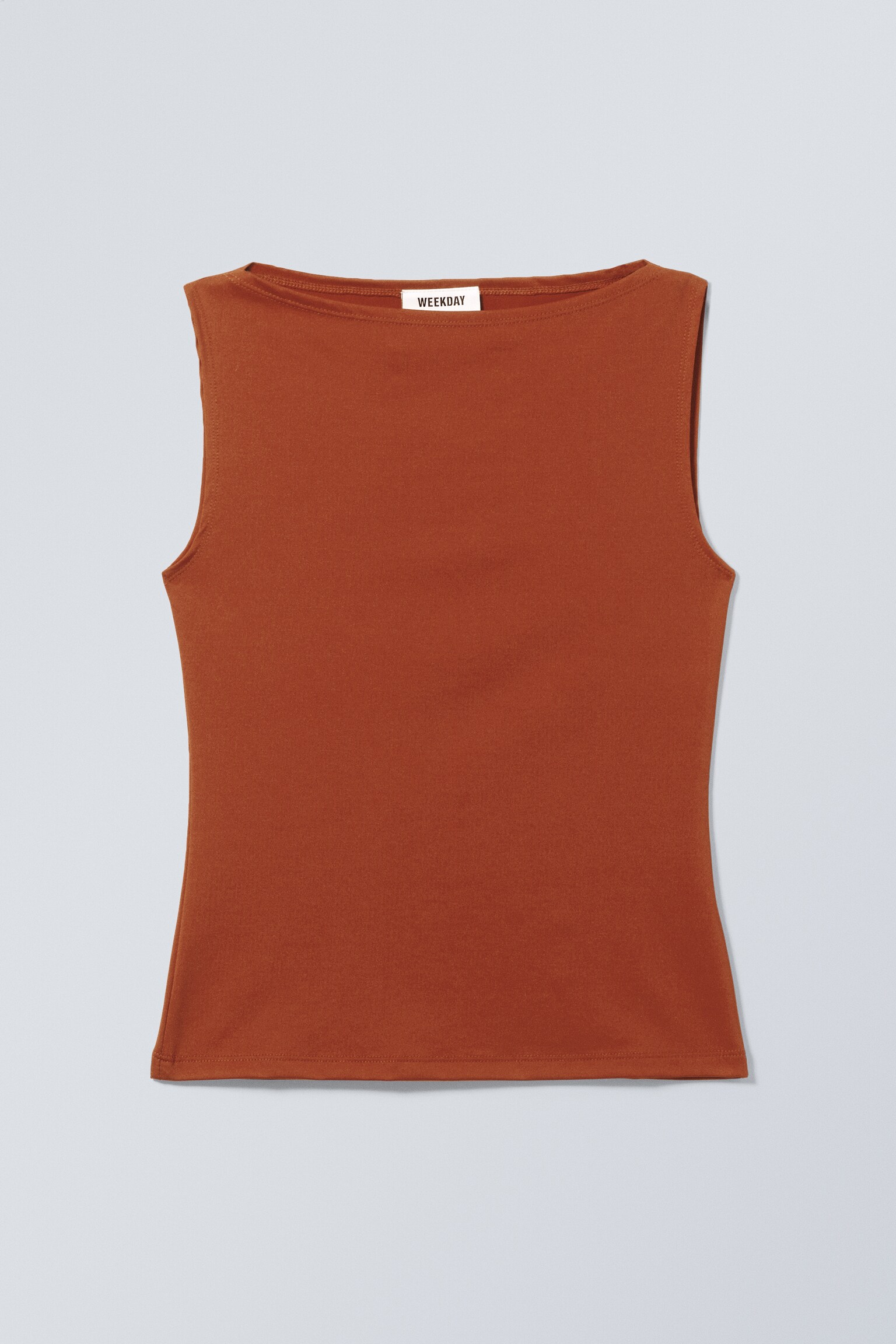Top sin mangas con cuello barco Annie - Marrón claro/Verde caqui/Negro/Blanco/Azul oscuro - 1