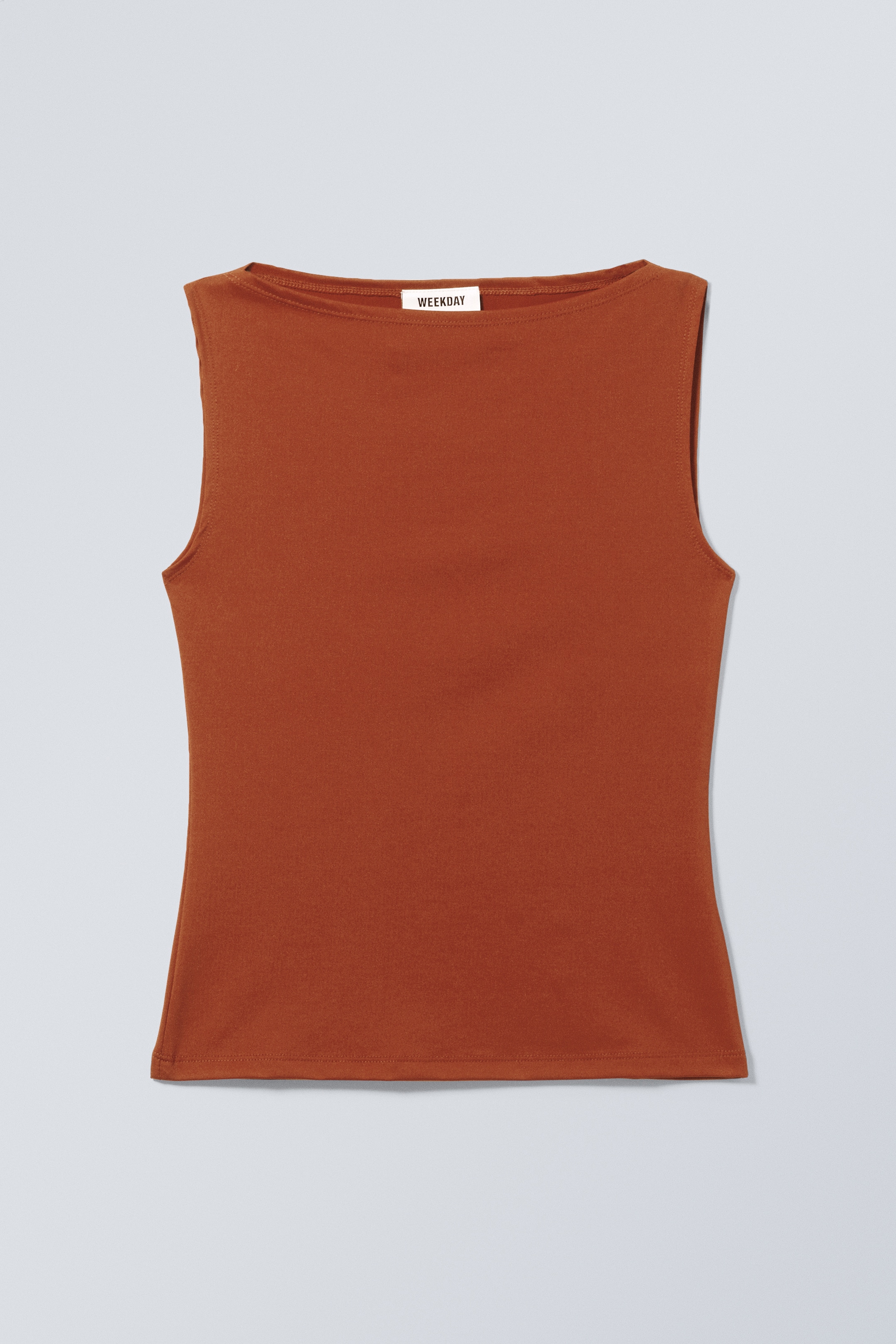 Visualizza immagine più grande: Top Annie con scollo a barchetta senza maniche - Marrone polvere - DONNA | H&M IT 1