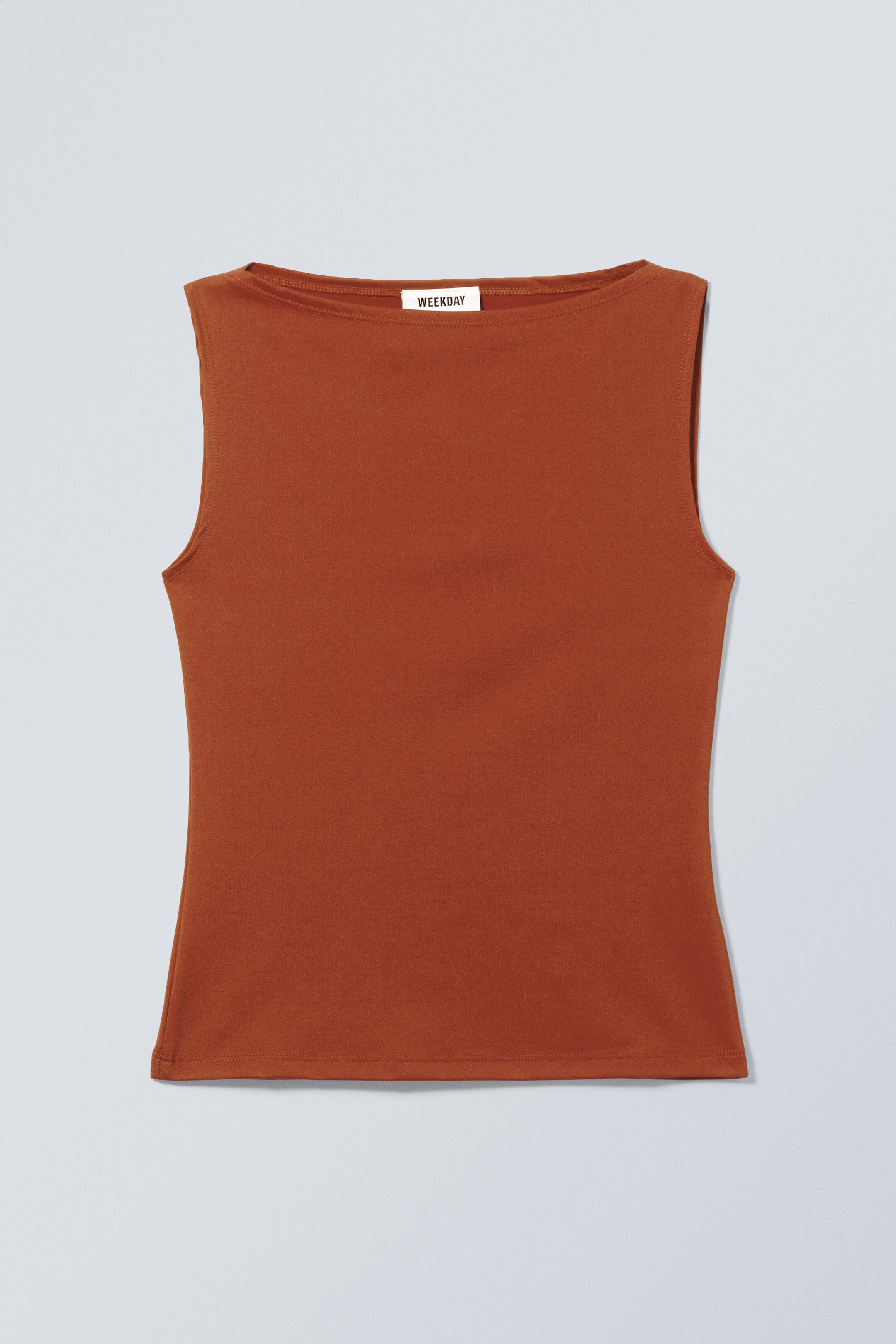 Visualizza immagine più grande: Top Annie con scollo a barchetta senza maniche - Marrone polvere - DONNA | H&M IT 1