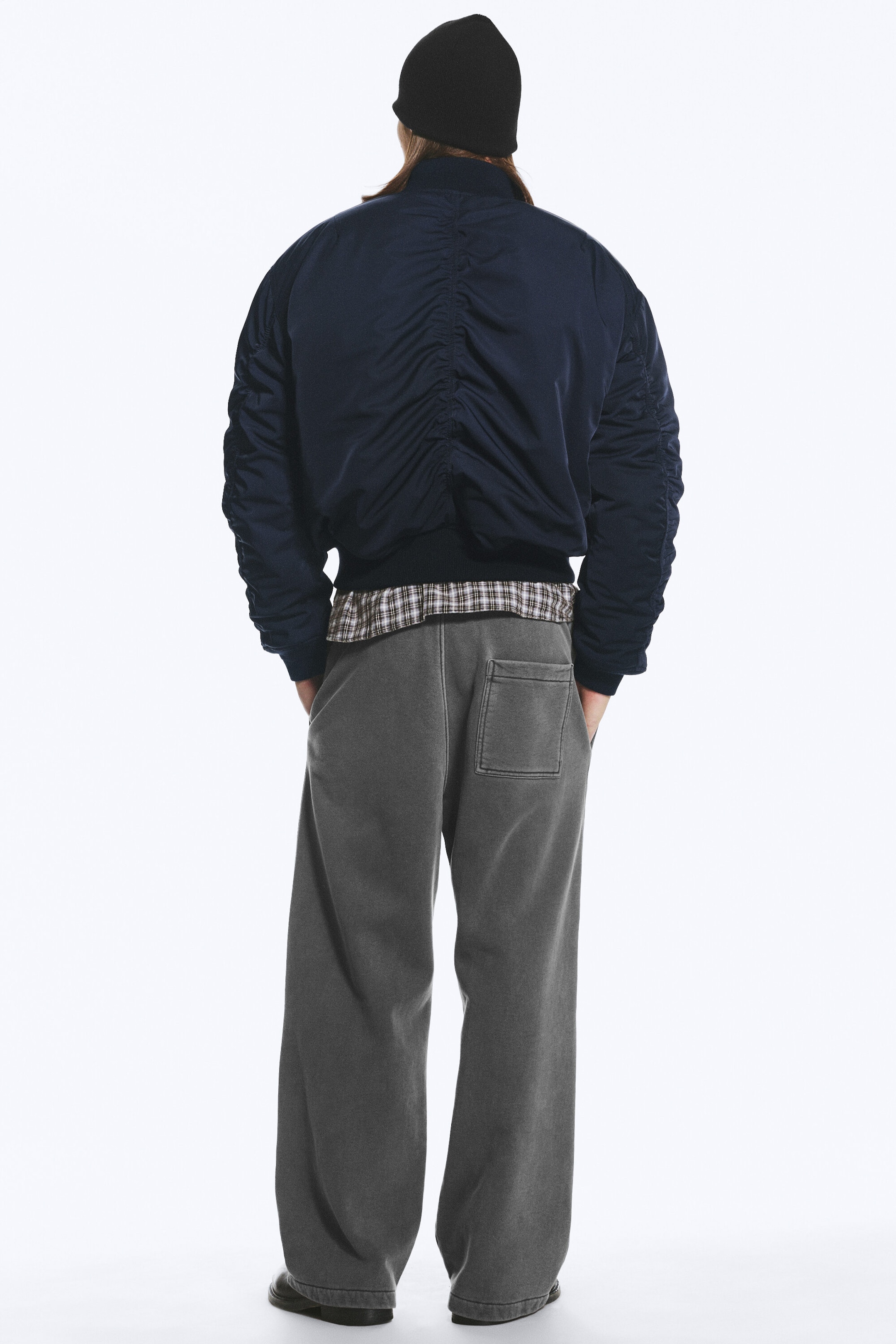 Dark Blue - Relaxed bomber jacket - 3