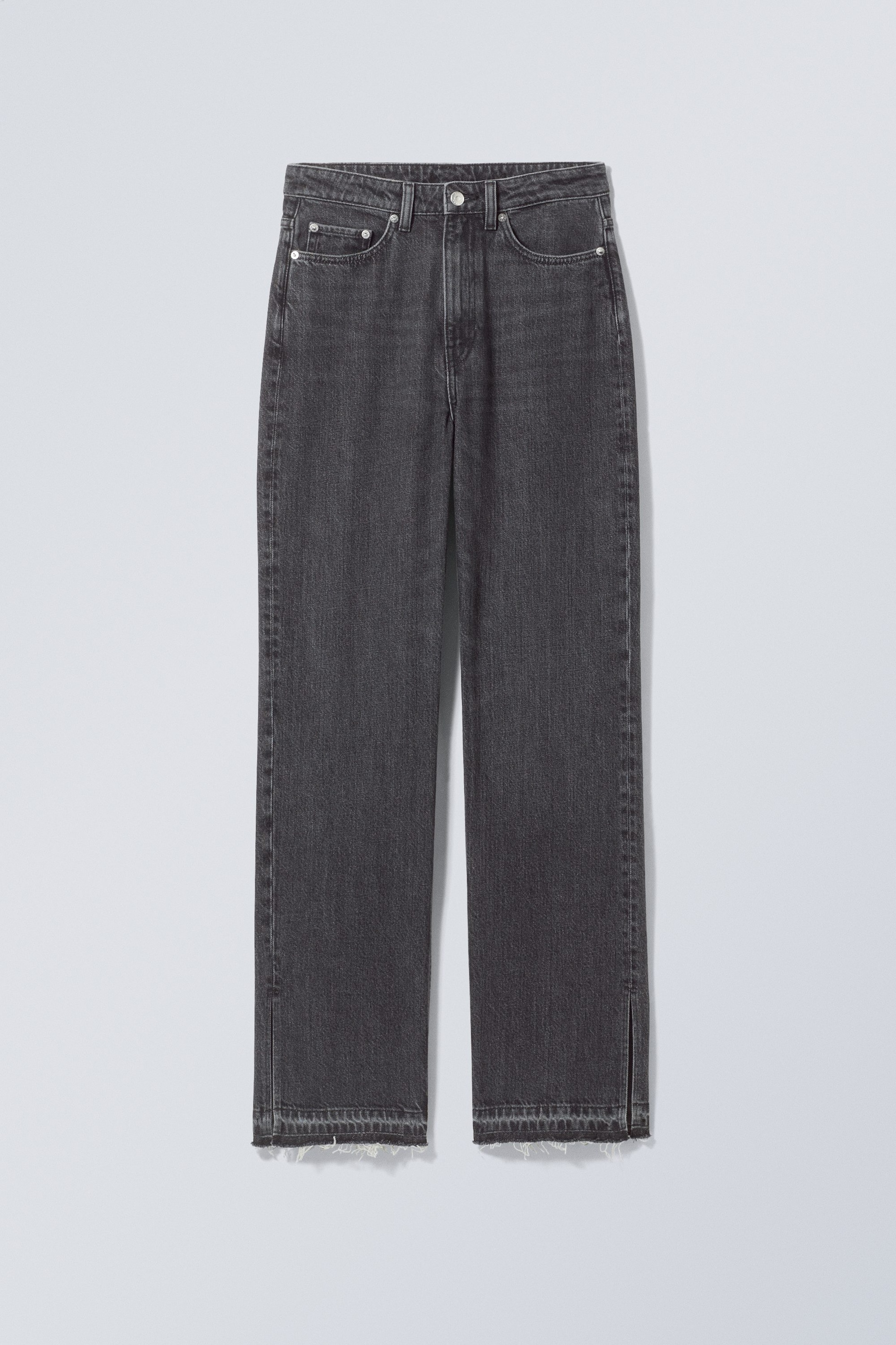 Tar black - Rowe Frayed Split Jeans - 0