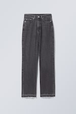 Tar black - Rowe Frayed Split Jeans - 0