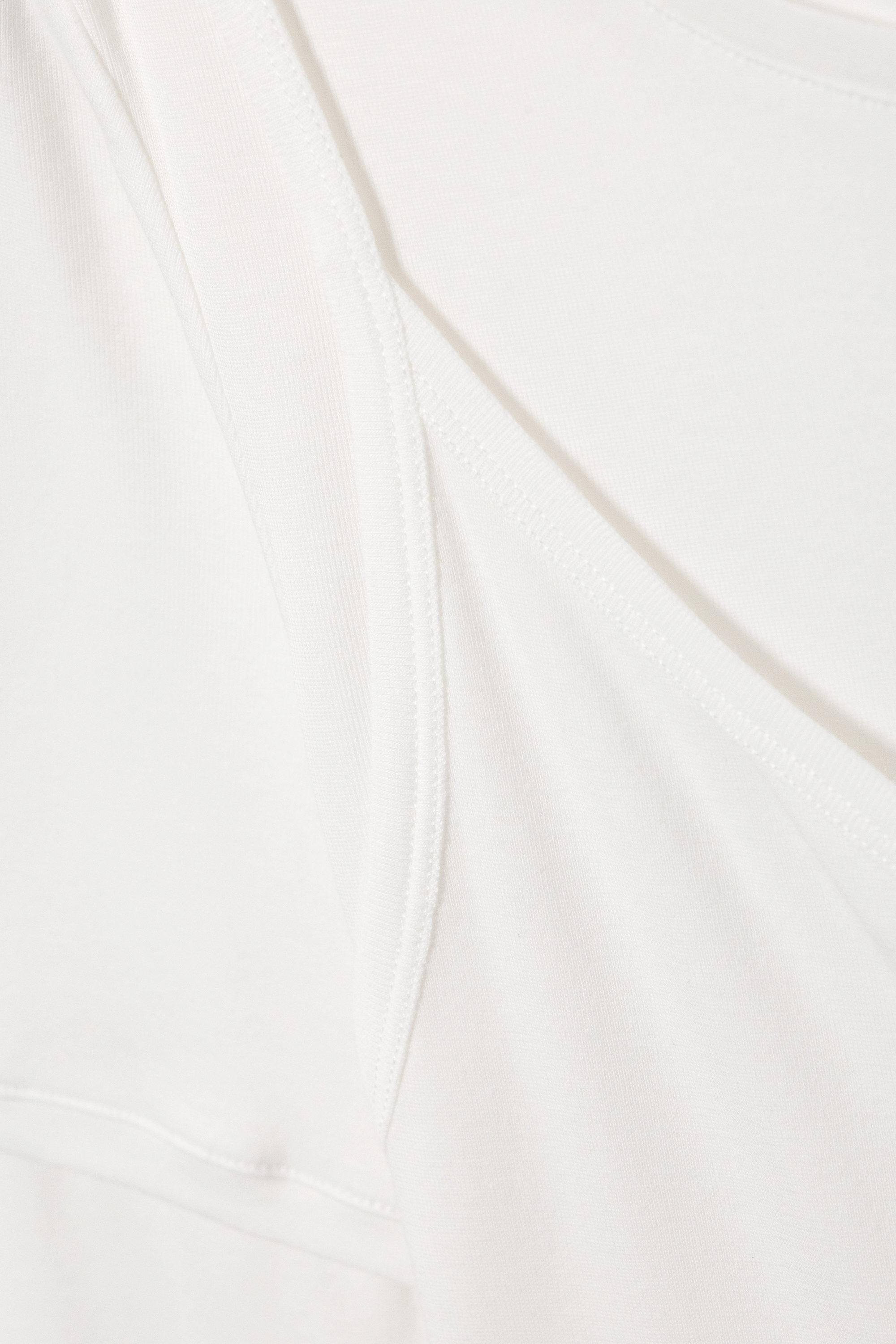 Blanc - Haut en coton à manches longues et triple épaisseur - 5