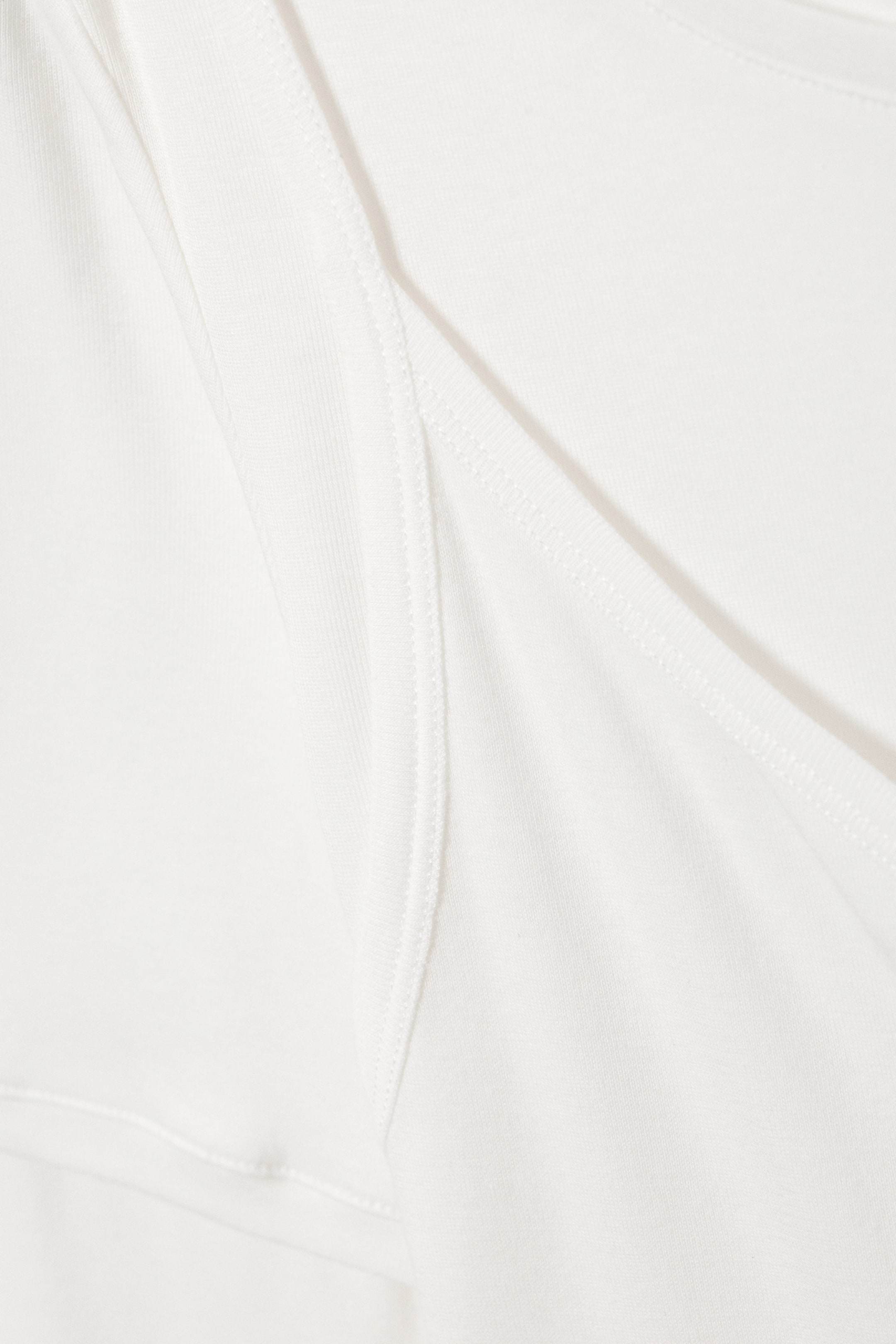 White - Triple-Layered Long-Sleeved Cotton Top - 5