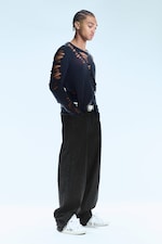 Extra Black Rinse - Looser Regular Waist Loose Straight Jeans - 1