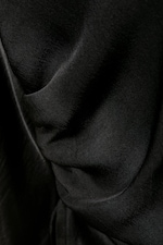 Svart - Rynkad trumpetärmad topp med båtringning - 4