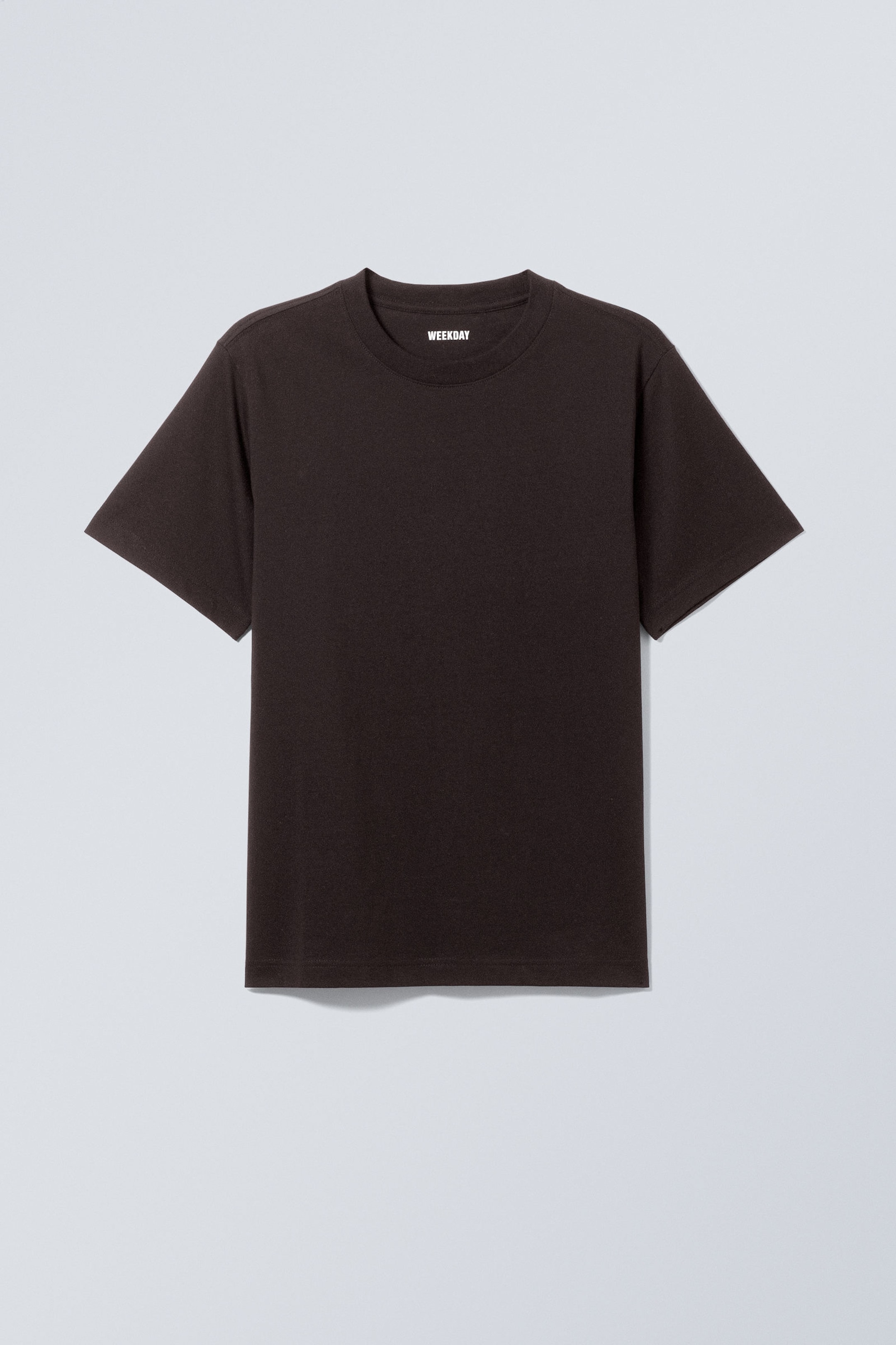 Dark Brown - Short Boxy Heavyweight T-shirt - 3