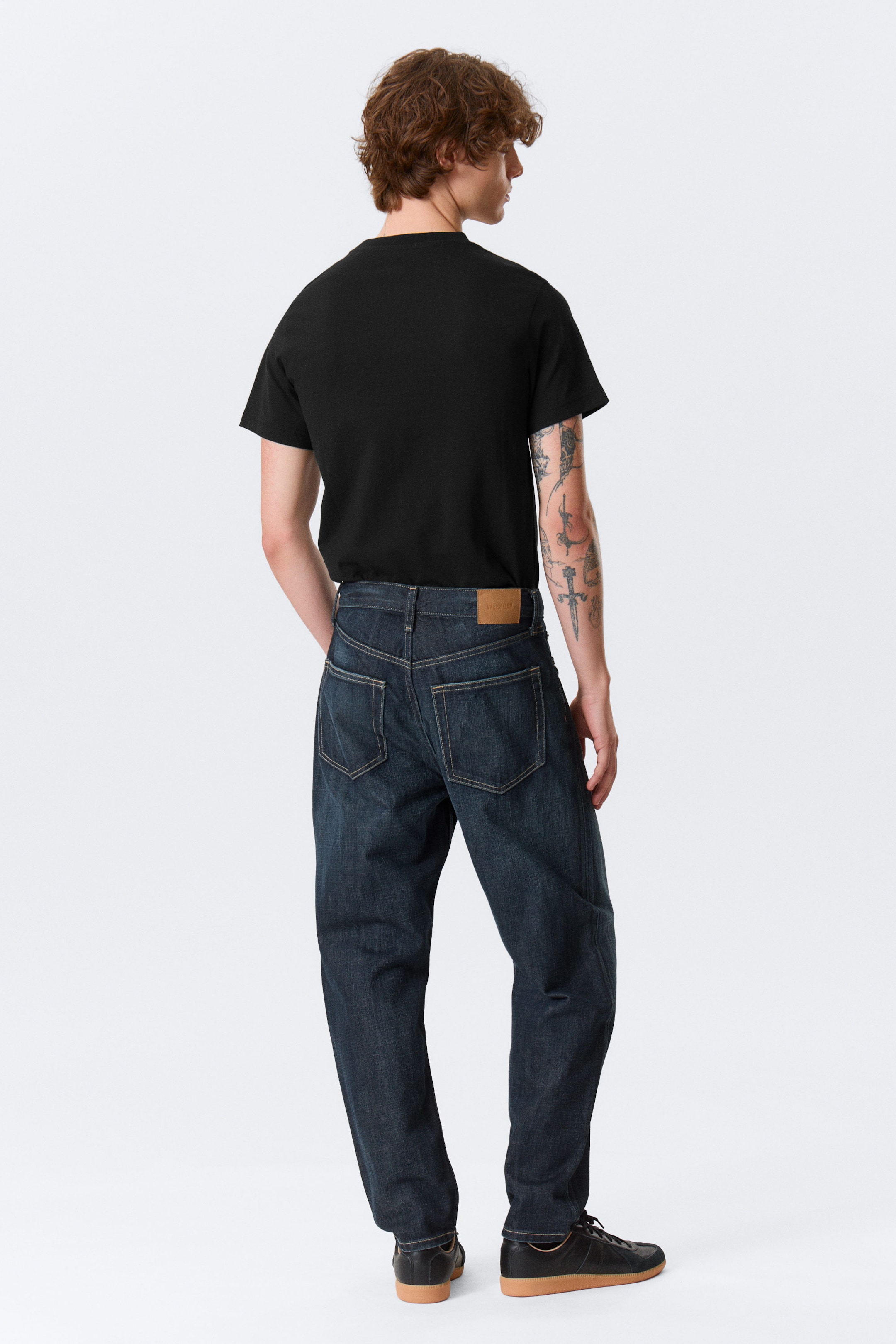 Bleu profond - Bleu foncé - Jean fuselé taille mi-haute Ray - 3